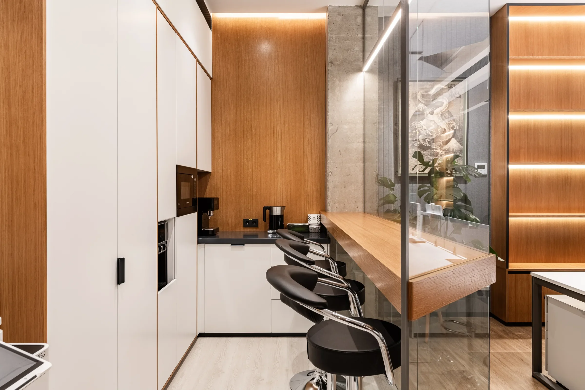 Coffee counter detail