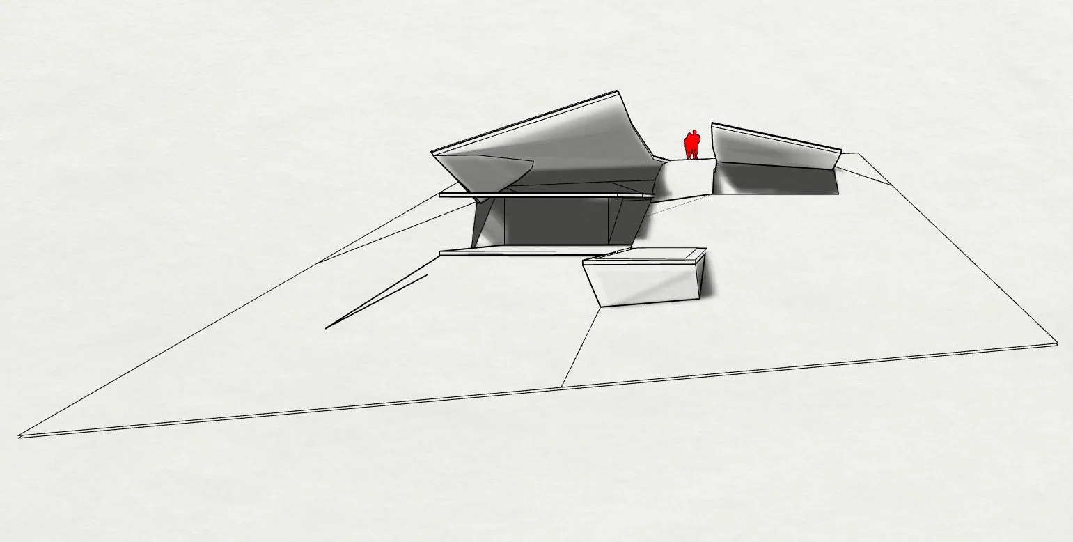 Folded planes in an architectural concept model