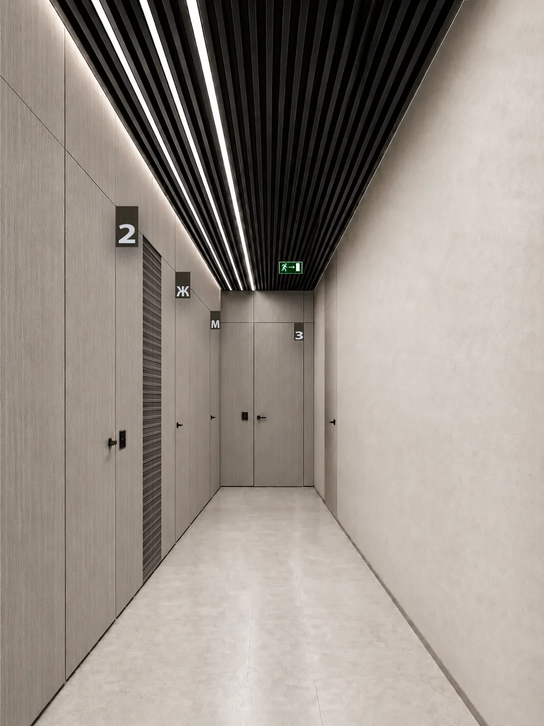 Upper-floor corridor