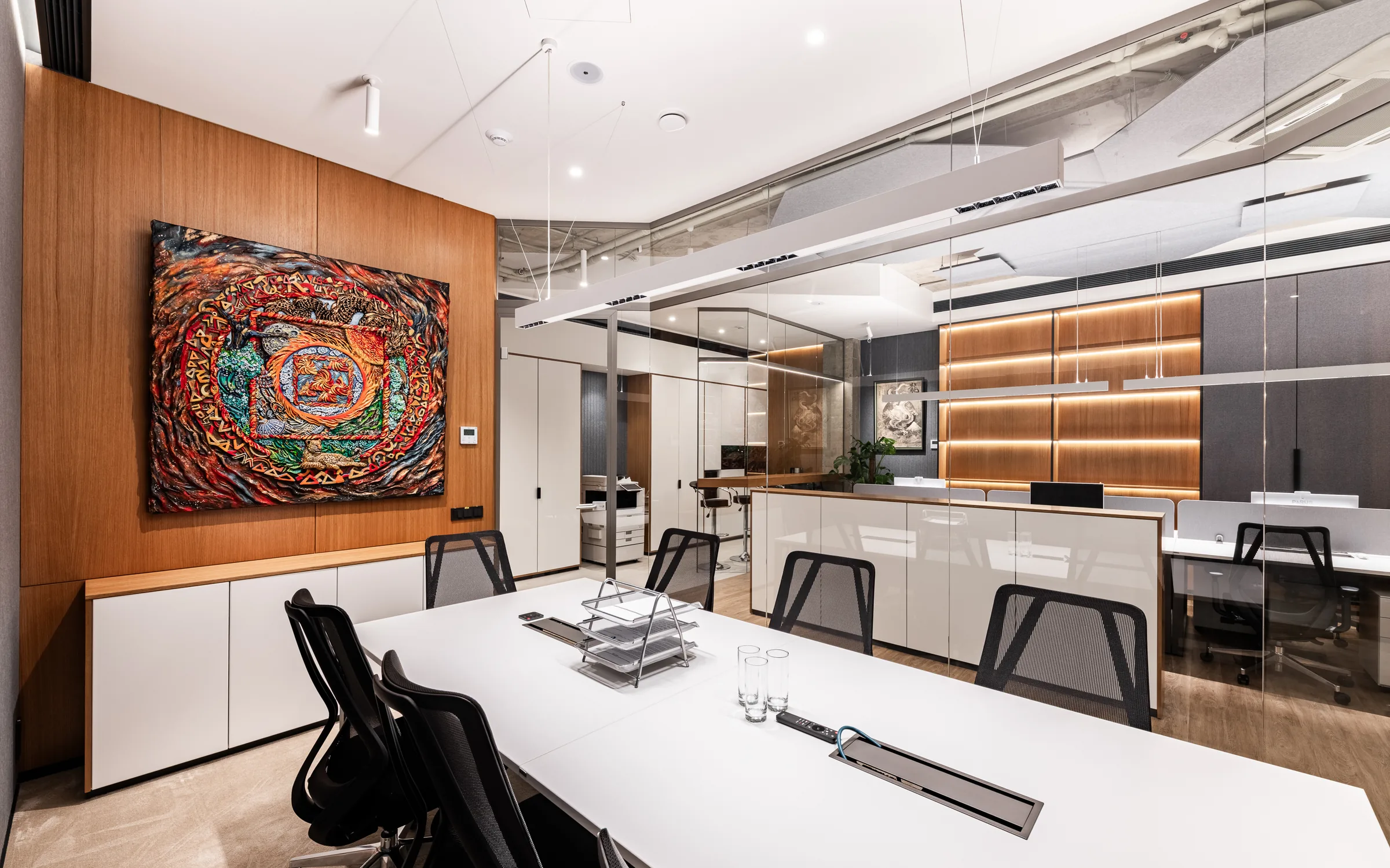 Meeting room and artwork