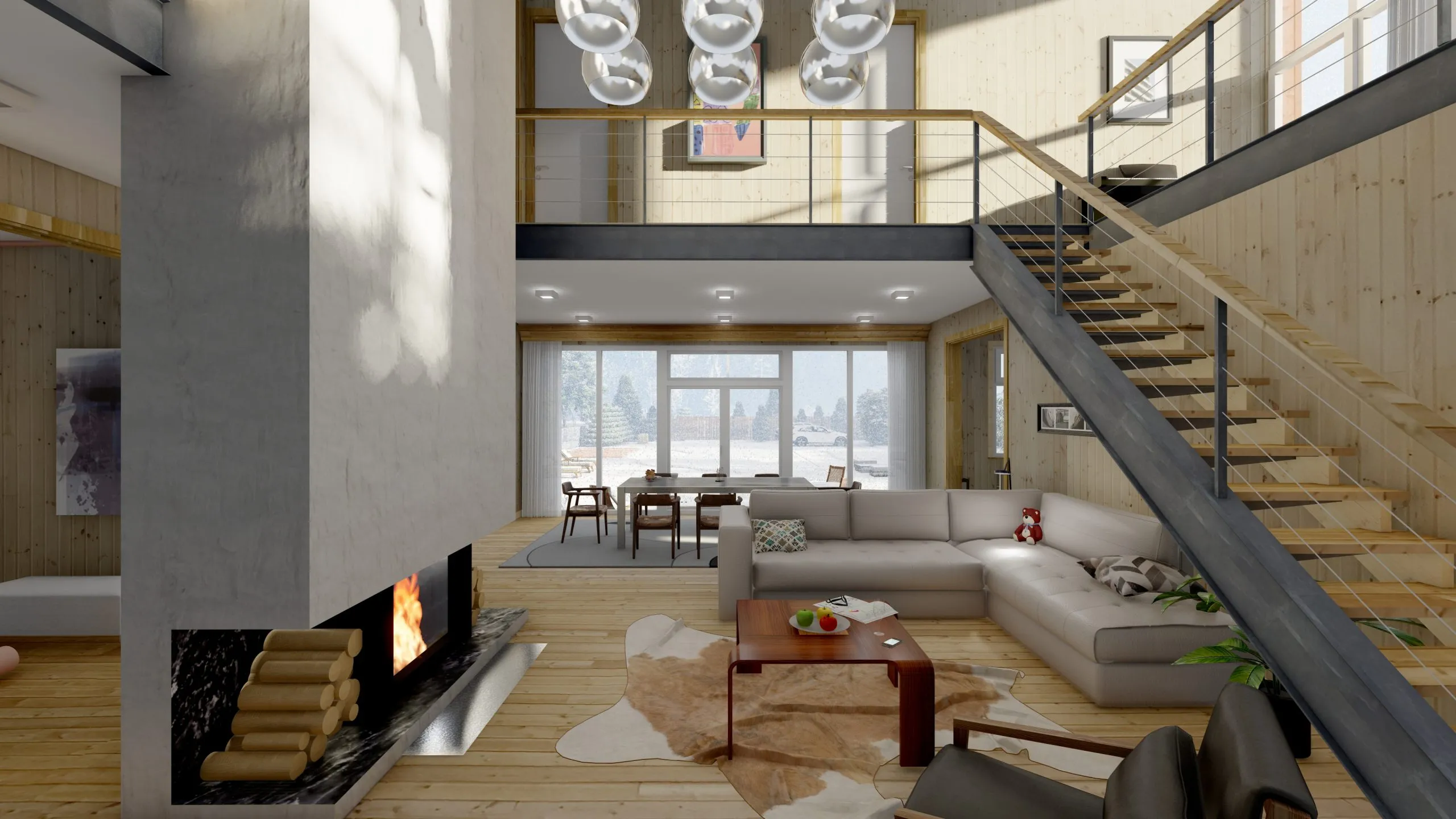 Double-Height Living Area