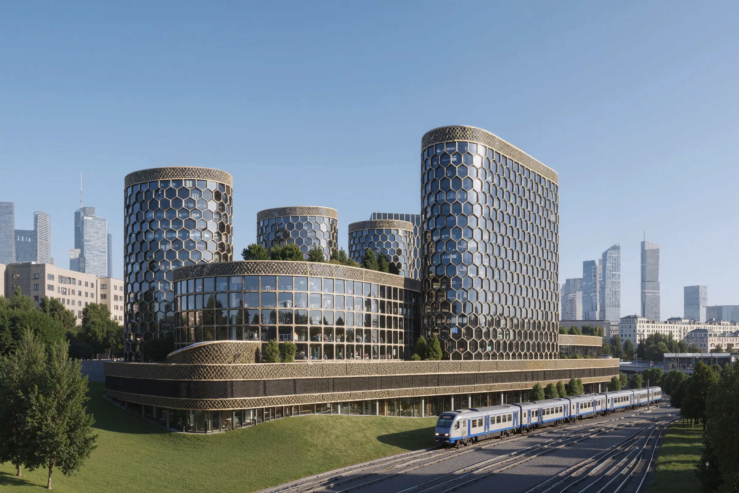 Curved frontage by day