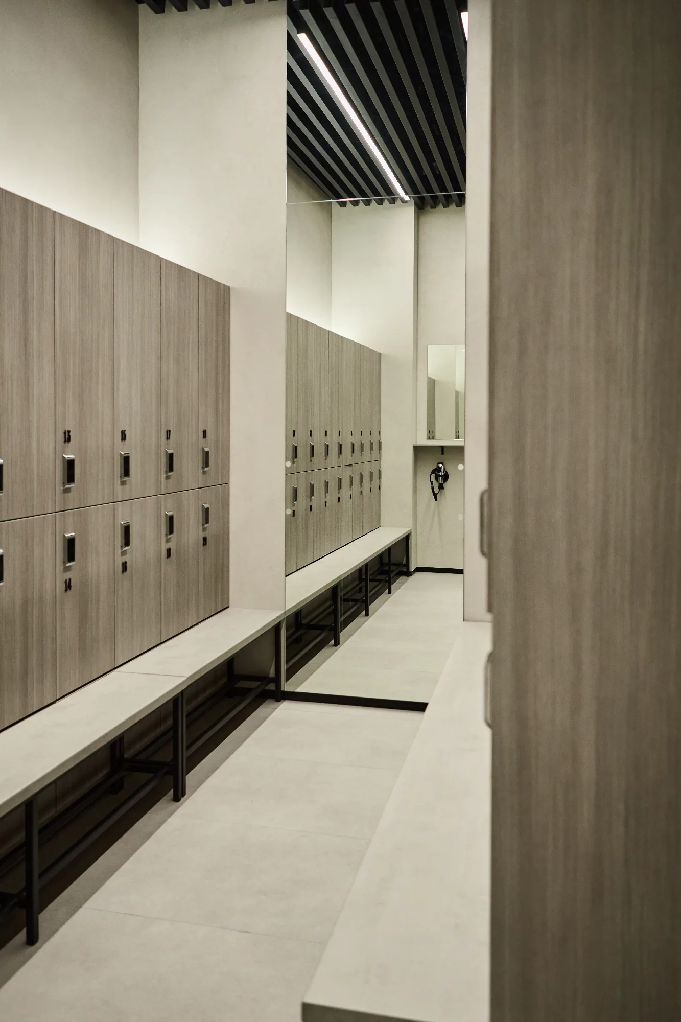 Lockers and benches