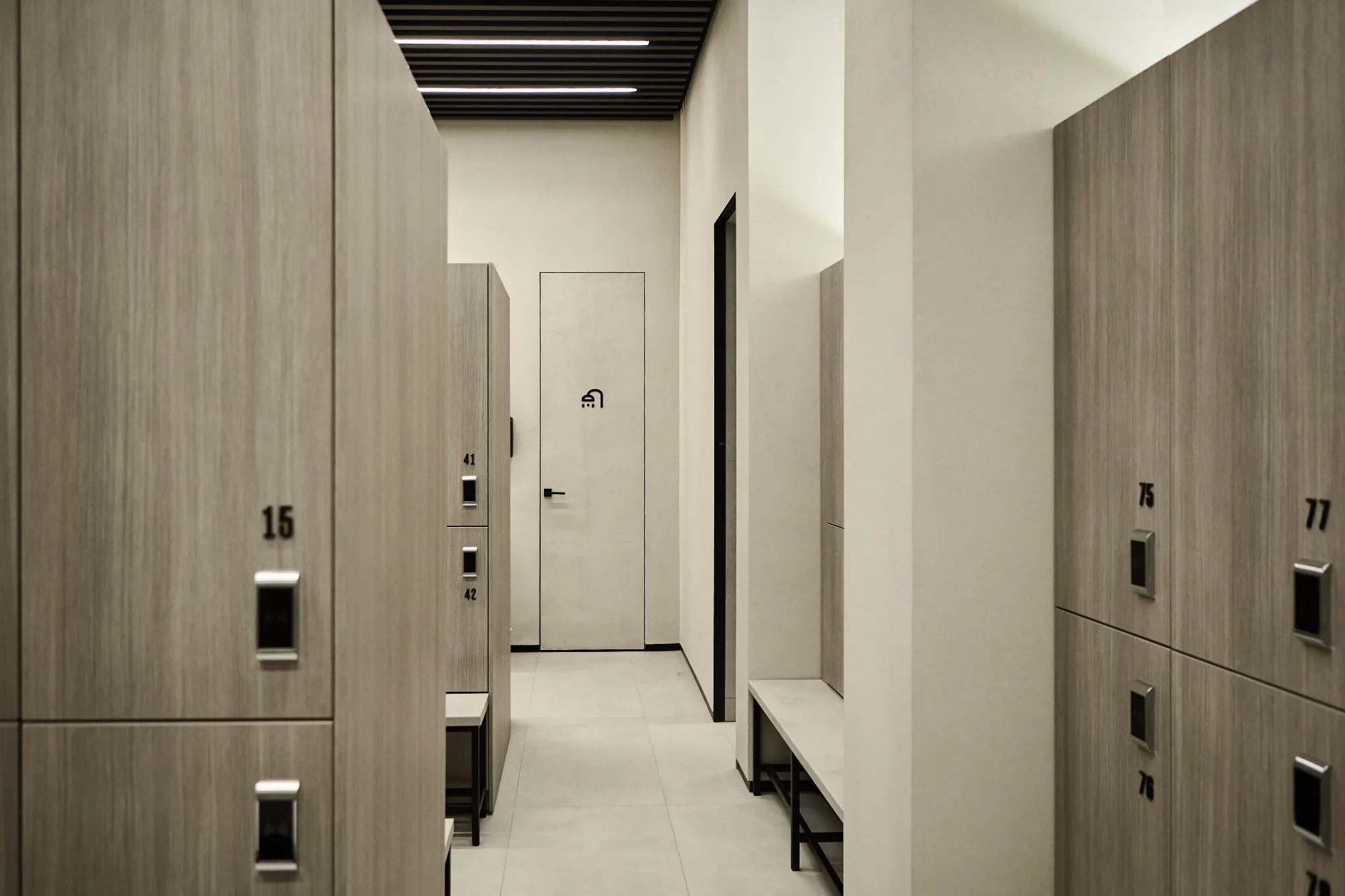 Locker room passage