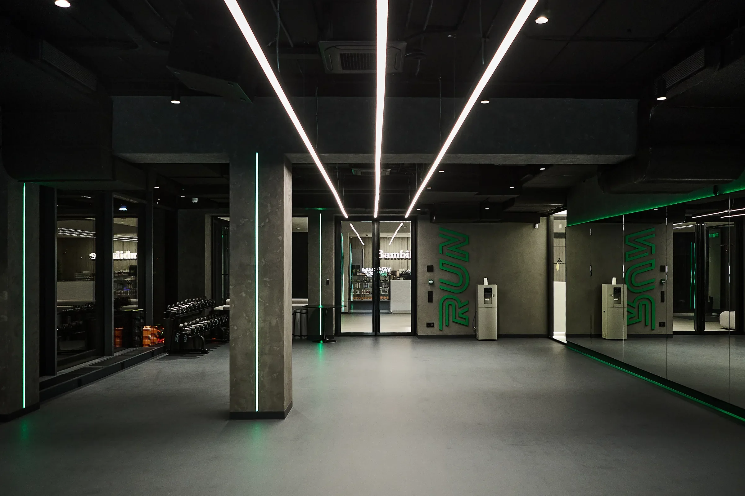 Training hall, entrance side
